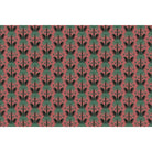 Dark emerald palm fronds arranged in elegant damask style repeat on black background - view 21 - final