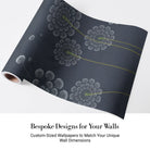 Stylized white dandelion flowers with spherical seedheads against deep emerald green background - view 10 - final