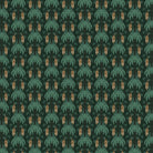 Repeating emerald green palm trees with golden tigers create luxurious tropical damask pattern - view 2 - final