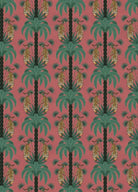 Repeating emerald green palm trees with golden tigers create luxurious tropical damask pattern - view 21 - repeat-original - final