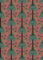 Repeating emerald green palm trees with golden tigers create luxurious tropical damask pattern - view 22 - repeat-small - final