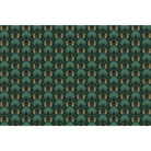 Repeating emerald green palm trees with golden tigers create luxurious tropical damask pattern - view 5 - repeat-full-square - final
