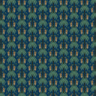 Repeating emerald green palm trees with golden tigers create luxurious tropical damask pattern - view 9 - final