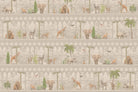 "Tropical wildlife safari oasis lea - tropical wallpaper mural-inequal final"