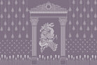 Radha Krishna mural in purple - religion wallpaper mural-inequal final