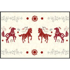 Stallions galloping in lea - "hotels and cafes" wallpaper mural-equal final