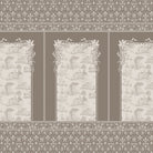 Classic French toile panels with ornate damask border in navy and white color scheme - view 14 - final