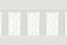Classic French toile panels with ornate damask border in navy and white color scheme - view 19 - mural-inequal - final