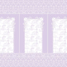 Classic French toile panels with ornate damask border in navy and white color scheme - view 22 - final