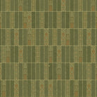 Modern vertical stripes with tribal motifs in brown and red tones against wall - view 9 - final