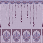 Ornate hanging beaded border with emerald leaf pendants in traditional Mughal architectural style - view 12 - final