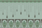 "Intricate paisley motif in lea - "motifs" wallpaper mural-inequal final"