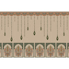 Intricate paisley motifs in lea - "motifs" wallpaper mural-equal final