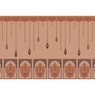 Intricate paisley motifs in lea - "motifs" wallpaper mural-equal final