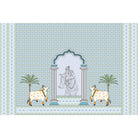 Divine Radha and Krishna patterns in lea - "patterns" wallpaper mural-equal final