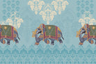 "Regal elephant design in lea - royal wallpaper mural-inequal final"