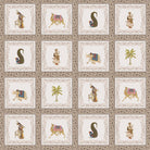 Traditional Mughal art panels featuring decorated elephants, palm trees and ornate border details - view 2 - final