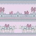 Ornate Mughal palace architecture with palm trees and decorative elephants in soft turquoise tones - view 16 - final