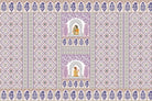 "Vintage mughal courtyard scene in lea - mughal wallpaper mural-inequal final"