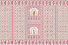 "Vintage mughal courtyard scene in lea - mughal wallpaper mural-inequal final"