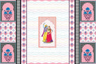 "Radha-Krishna divine love scene in lea - religion wallpaper mural-inequal final"