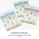 Whimsical fairy characters dancing among yellow butterflies and floral elements on light background - view 23 - final all-groups samples
