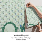 Vintage mint green arches with hummingbirds and floral vines create elegant tropical sanctuary - view 3 - final