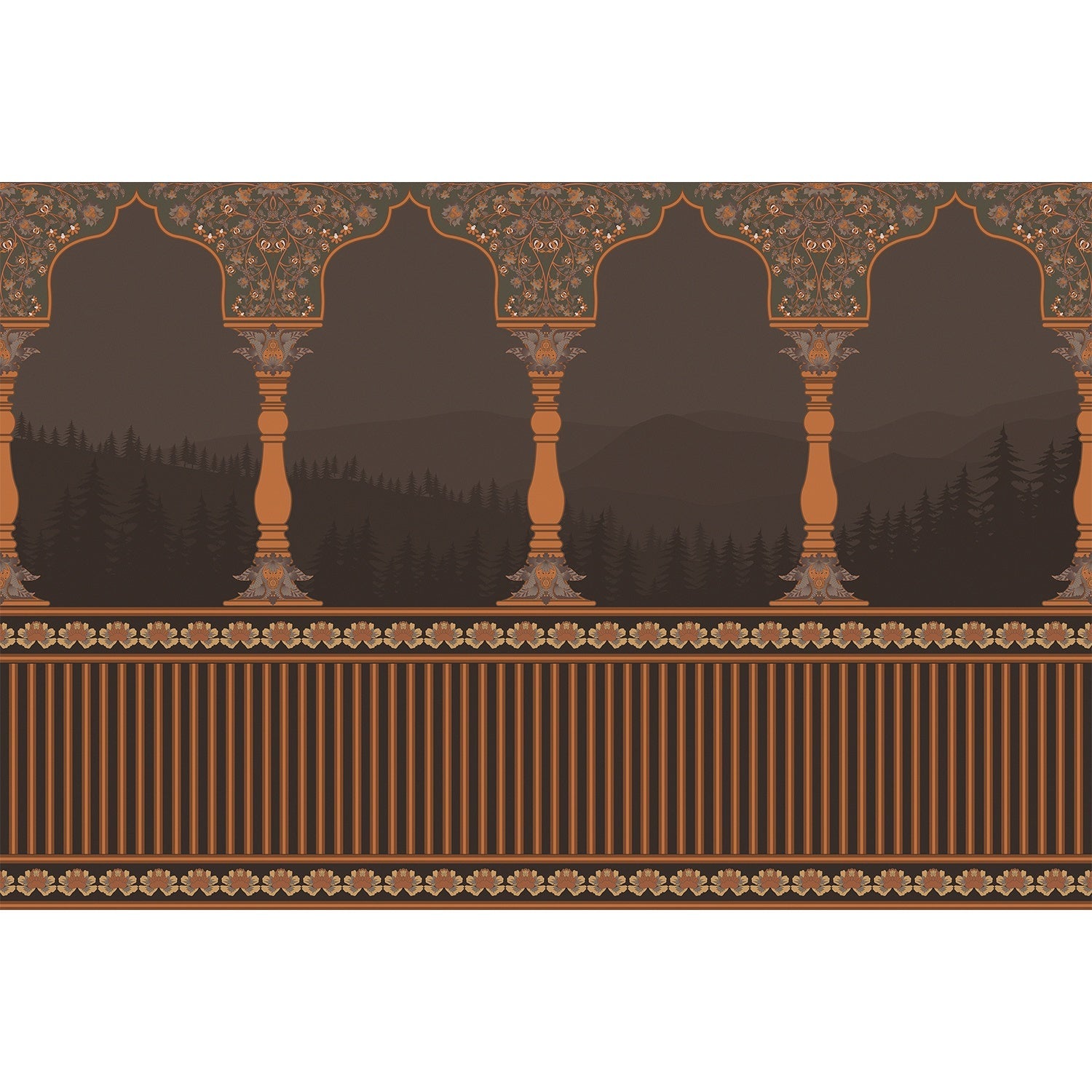Ornate pillar architecture lea - "royal" wallpaper mural-equal final