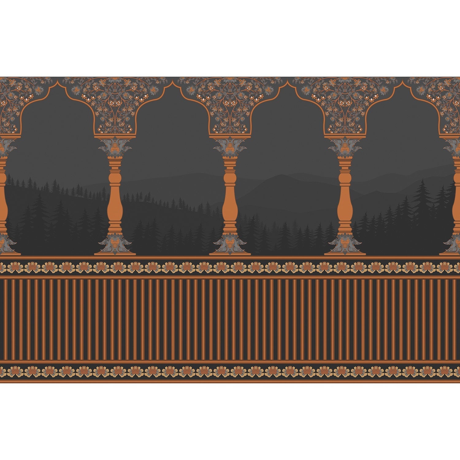 Ornate pillar architecture lea - "royal" wallpaper mural-equal final