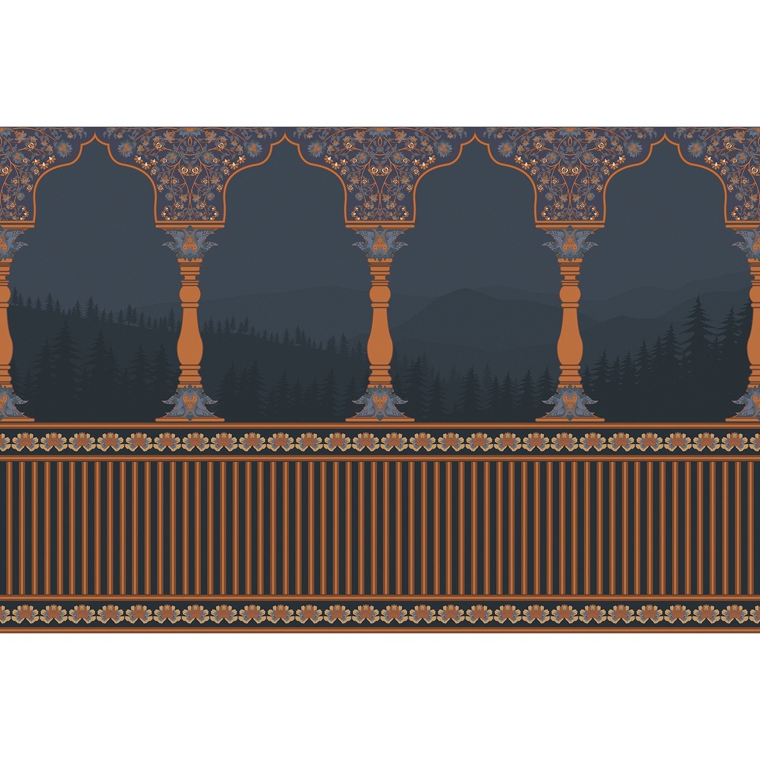 Ornate pillar architecture lea - "royal" wallpaper mural-equal final