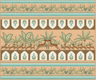 "Graceful meadow with dancing deer in lea - flora wallpaper mural-inequal final"