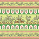 Traditional Indian border design with prancing deer, palm trees and floral medallion motifs - view 12 - final