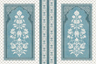 "Floral archway design in lea - mughal wallpaper mural-inequal final"
