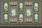 "Mughal pavilion architecture in lea - "royal" wallpaper mural-inequal final"
