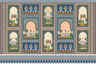 "Mughal pavilion architecture in lea - "royal" wallpaper mural-inequal final"