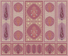 "Ornamental floral panel in lea - mughal wallpaper mural-inequal final"