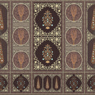Traditional Indian panels featuring circular tree motifs and floral designs in gold and sage - view 16 - final