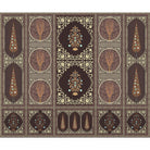 Ornamental floral panel in lea - "mughal" wallpaper mural-equal final