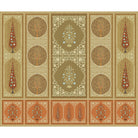 Ornamental floral panel in lea - "mughal" wallpaper mural-equal final