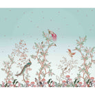 Scenic chinoiserie birds and florals in lea - chinoiserie wallpaper mural-equal final