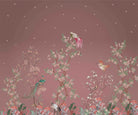 Scenic chinoiserie birds and florals in lea - chinoiserie wallpaper mural-inequal final