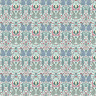 Symmetrical damask motifs in pink and sage green with intricate floral ornamental details - view 15 - final