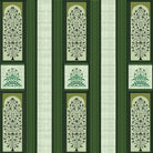 Traditional brown striped panels featuring ornate floral trees and palmette motifs in classic style - view 10 - final