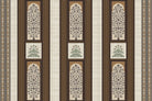 "Detailed damask pattern in lea - mughal wallpaper mural-inequal final"