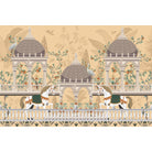 "Regal horses ornate architecture lea - mughal wallpaper mural-equal final"