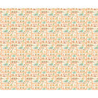 repeat-full-square Whimsical peach townhouses with trees and gardens in repeating geometric nursery pattern - view 7 - final