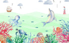 "Vibrant lea underwater marine scene - kids wallpaper mural-inequal final"