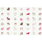 "Adorable dog motif in lea - kids wallpaper mural-equal final"