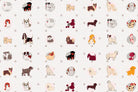 "Adorable dog motif in lea - kids wallpaper mural-inequal final"