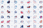 "Adorable dog motif in lea - kids wallpaper mural-inequal final"